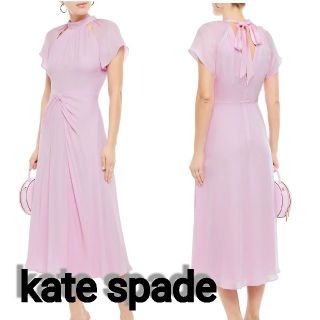 ケイトスペードニューヨーク(kate spade new york)の【kate spade】カットアウト ツイストフロント  シルク ワンピース(ひざ丈ワンピース)