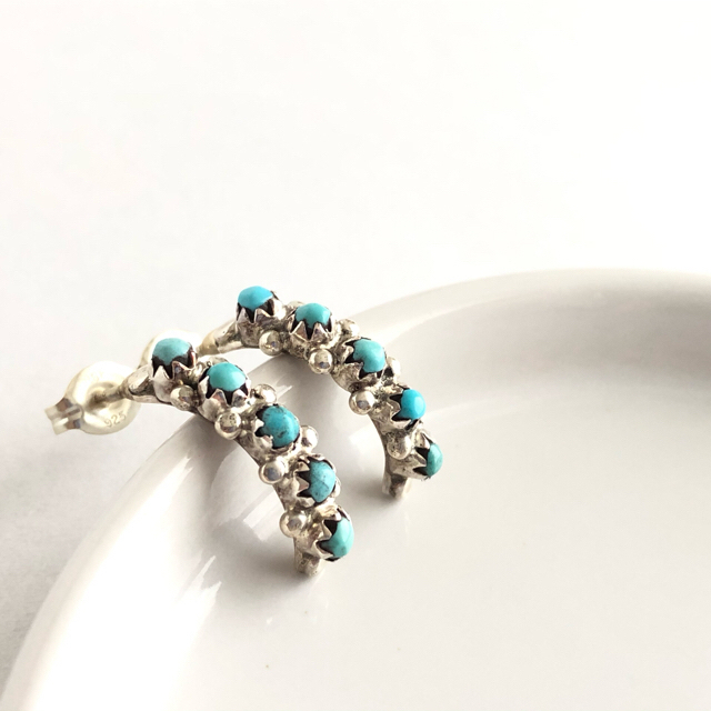 silver925 5Turquoise pierce