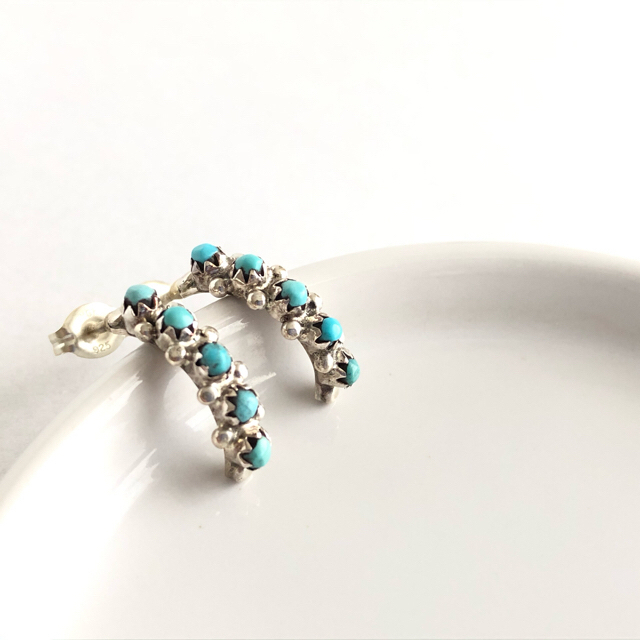 silver925 5Turquoise pierce