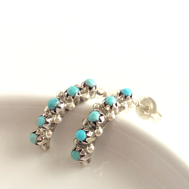 silver925 5Turquoise pierce