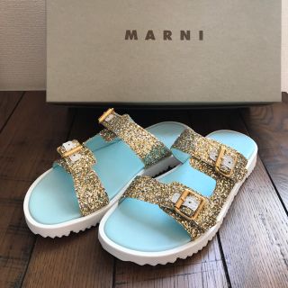 マルニ(Marni)の新品未使用★大人も履けるサイズ！MARNI マルニ グリッタースポーツサンダル(サンダル)