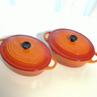 ルクルーゼ(LE CREUSET)の【専用】ル・クルーゼ　ミニオーバルココット　ストーンウェア２個(食器)