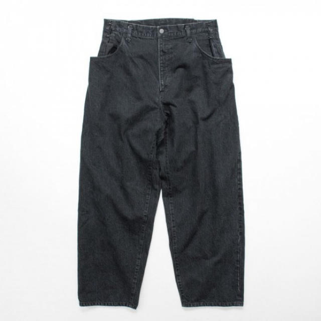 UNUSED(アンユーズド)のstein EX WIDE HOOKED DENIM JEANS・BLACK メンズのパンツ(デニム/ジーンズ)の商品写真