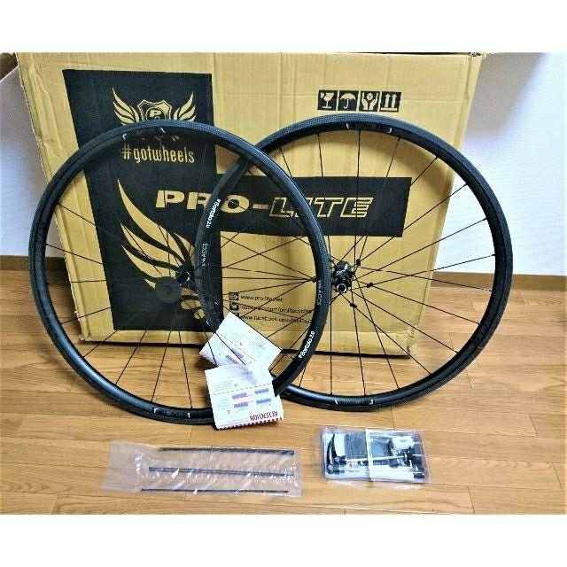 Pro Lite Bortola C28W カーボンホイールクリンチャーの通販 by あき