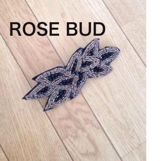 ローズバッド(ROSE BUD)のROSEBUDビーズバレッタ(ヘアバンド)