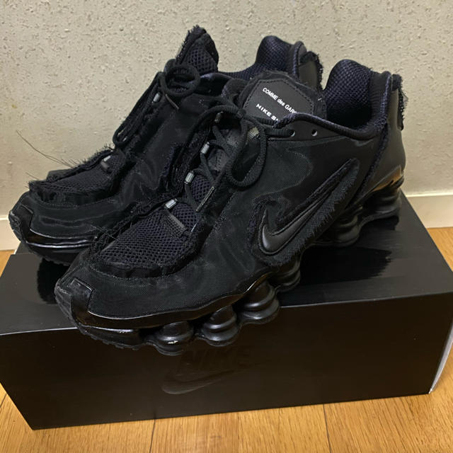 comme des garcons nike shox TL black