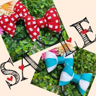 ぷっくりリボン★SALE★ハンドメイド★4コセット(ファッション雑貨)