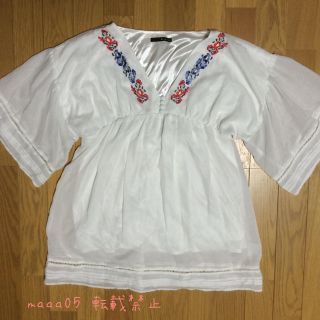 アルシーヴ(archives)の【再出品】アルシーヴ刺繍シフォンブラウス(シャツ/ブラウス(長袖/七分))