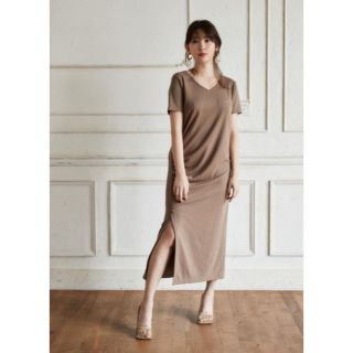 スナイデル(SNIDEL)のher lip to Relaxed T-shirt Long Dress 新品(ロングワンピース/マキシワンピース)