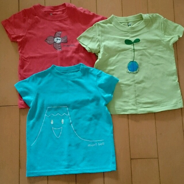 mont bell(モンベル)のmont-bell☆Tシャツ３枚セット キッズ/ベビー/マタニティのベビー服(~85cm)(Ｔシャツ)の商品写真