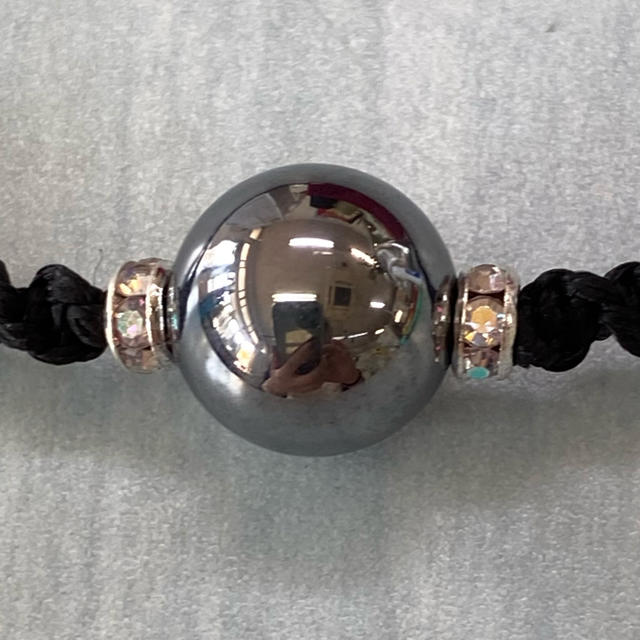パワーストーン　AAA級テラヘルツ　磁気入りネックレス ハンドメイドのアクセサリー(ネックレス)の商品写真