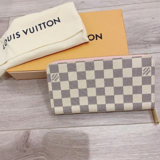 ルイヴィトン(LOUIS VUITTON)のルイヴィトン ヴィトン ジッピーウォレット ローズバレリーヌ アズール ダミエ(財布)