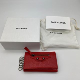 バレンシアガ(Balenciaga)のバレンシアガ   BALENCIAGA キーケース　新品　レッド　未入荷(キーケース)