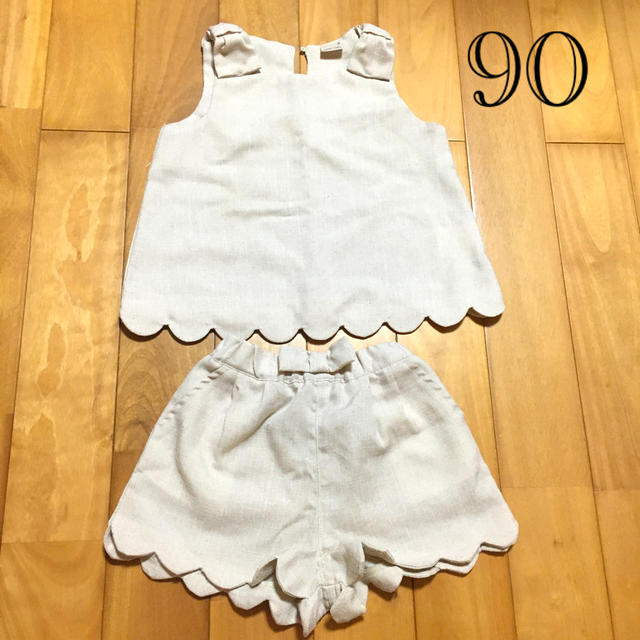 petit main(プティマイン)のpetit main 上下セットアップ　90 キッズ/ベビー/マタニティのキッズ服女の子用(90cm~)(Tシャツ/カットソー)の商品写真