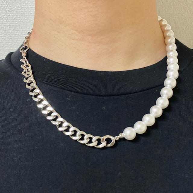 JOHN LAWRENCE SULLIVAN(ジョンローレンスサリバン)のchain pearl necklace だいき様専用　25日まで メンズのアクセサリー(ネックレス)の商品写真