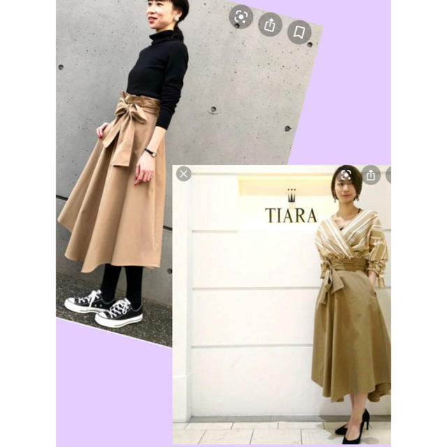 tiara(ティアラ)のTIARAチノランダムヘムスカート レディースのスカート(ロングスカート)の商品写真