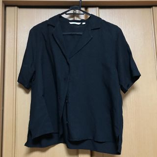 ユニクロ(UNIQLO)の8月限定値下げ　ユニクロ　リネンブレンドオープンカラーシャツ(シャツ/ブラウス(半袖/袖なし))