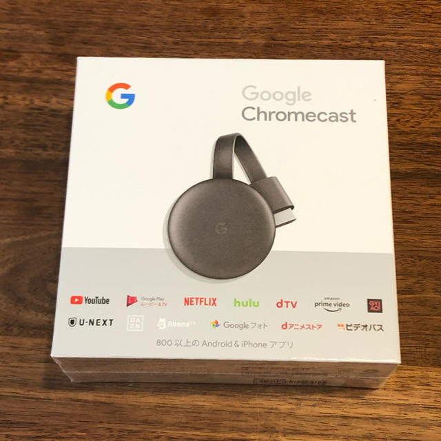 CHROME(クローム)の24時間以内発送　Google　Chromecast　チャコール　第３世代 スマホ/家電/カメラのテレビ/映像機器(映像用ケーブル)の商品写真