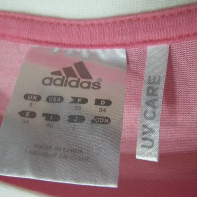 adidas(アディダス)のo1241　美品 adidas　クライマライト　レディース　ボーダー　tシャツ レディースのトップス(Tシャツ(半袖/袖なし))の商品写真
