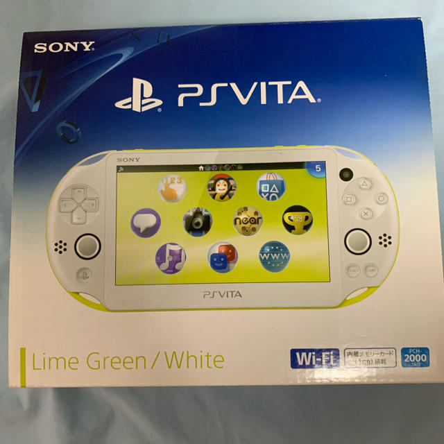 PlayStation Vita(プレイステーションヴィータ)のSONY PlayStationVITA 本体  PCH-2000ライムグリーン エンタメ/ホビーのゲームソフト/ゲーム機本体(携帯用ゲーム機本体)の商品写真