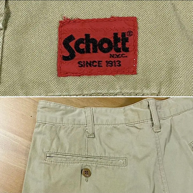 schott(ショット)のSchott ショット 2タック コットンハーフパンツ チノ W30 メンズのパンツ(ショートパンツ)の商品写真