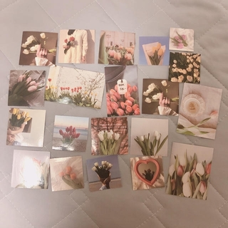 ポストカード 韓国 花 お洒落の通販 ラクマ