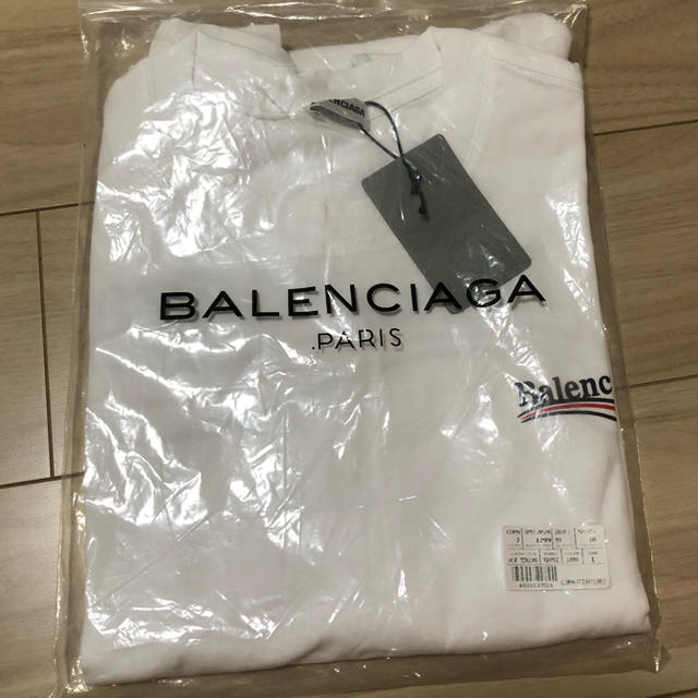 お得人気 Balenciaga - balenciaga Tシャツ　白　Ｌの通販 by hirochin's shop｜バレンシアガならラクマ 人気SALE新品