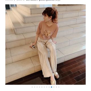 ナイスクラップ(NICE CLAUP)のTreat ürself 🎀 dot mellow pleats pants(カジュアルパンツ)