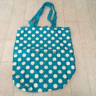 ツモリチサト(TSUMORI CHISATO)のツモリチサト　水色白エコバッグ(エコバッグ)