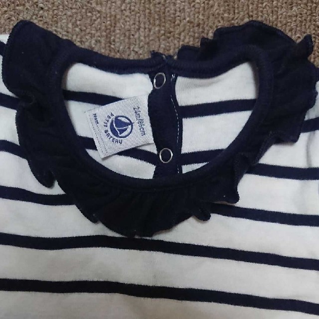 PETIT BATEAU(プチバトー)の【プチバトー】 マリニエールワンピース 86 キッズ/ベビー/マタニティのベビー服(~85cm)(ワンピース)の商品写真