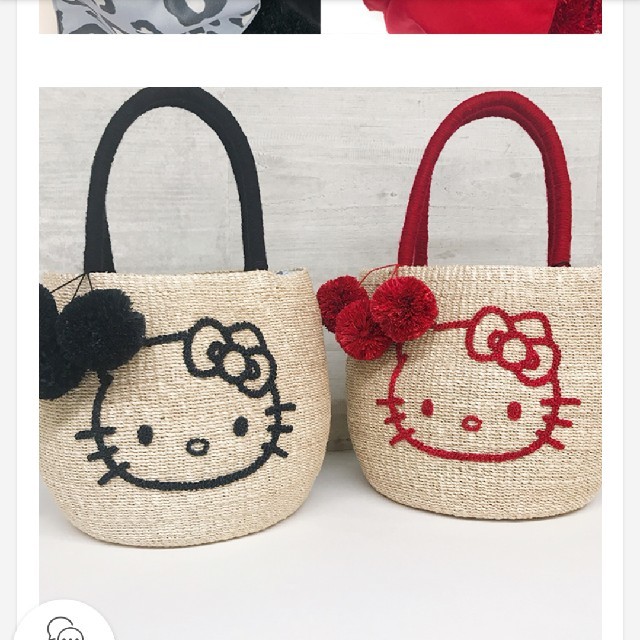 Nina mew(ニーナミュウ)のまるこさま専用！ニーナミュウ　カゴバッグ　キティ レディースのバッグ(かごバッグ/ストローバッグ)の商品写真