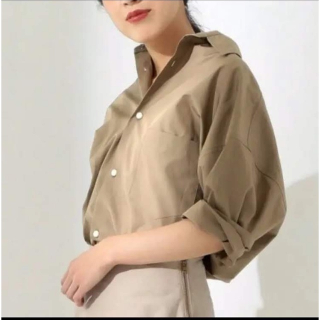 マディソンブルー J.BRADLEY CUFF SHIRT ベージュ 七分袖