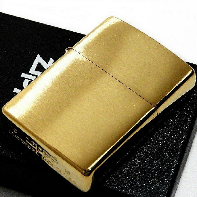 ZIPPO(ジッポー)の(送料込み)ZIPPO◇ゴールドサテン◇ソリッドブラス◇金タンク◇新品◇ジッポ メンズのファッション小物(タバコグッズ)の商品写真