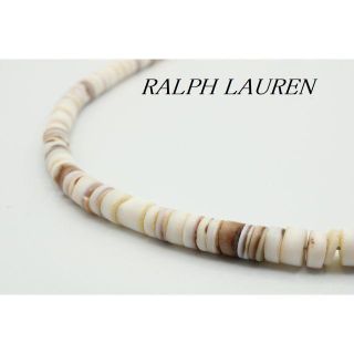 ラルフローレン(Ralph Lauren)の【U829】RALPH LAUREN シルバー シェル ビーズ ネックレス(ネックレス)