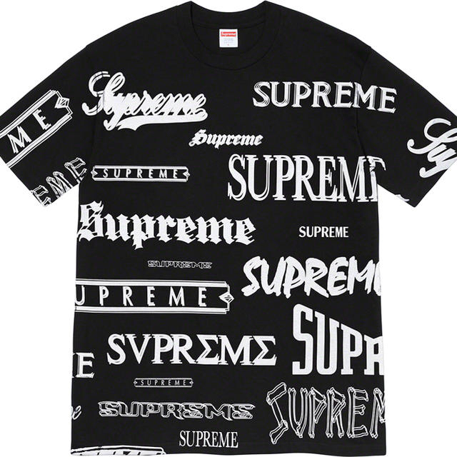 2枚　新品国内正規品　Supreme Tee  Black XL