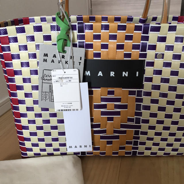 MARNI　フラワーカフェ　ピクニックバッグ　かごバッグ