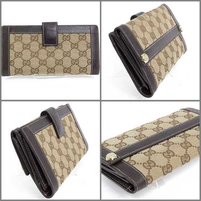 れによる Gucci グッチの長財布・良品・本物・人気・GGキャンバスの