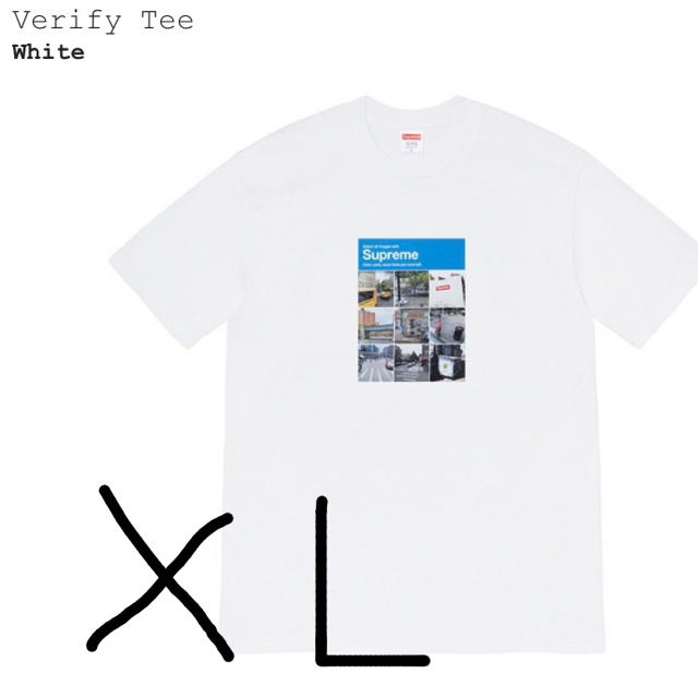 Supreme Verify Tee 白 XL