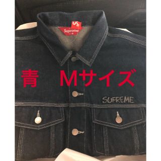 シュプリーム(Supreme)のSupreme/Smurfs Denim Trucker Jacket 青　M(Gジャン/デニムジャケット)