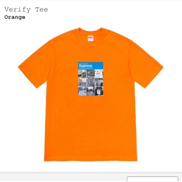 Supreme(シュプリーム)の【SALE】シュプリーム Supreme verify tee  メンズのトップス(Tシャツ/カットソー(半袖/袖なし))の商品写真