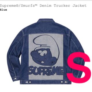 シュプリーム(Supreme)のsupreme Smurfs Denim Trucker Jacket(Gジャン/デニムジャケット)