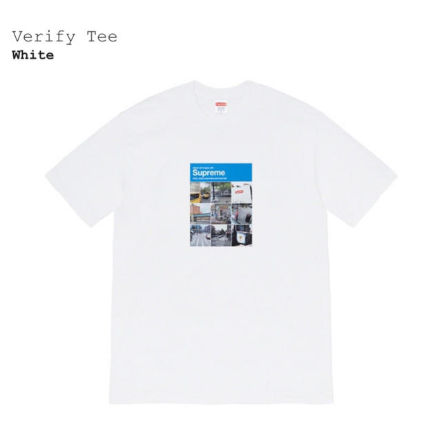 Supreme(シュプリーム)の【24時間以内配送】Supreme Verify Tee White 画像認証 メンズのトップス(Tシャツ/カットソー(半袖/袖なし))の商品写真
