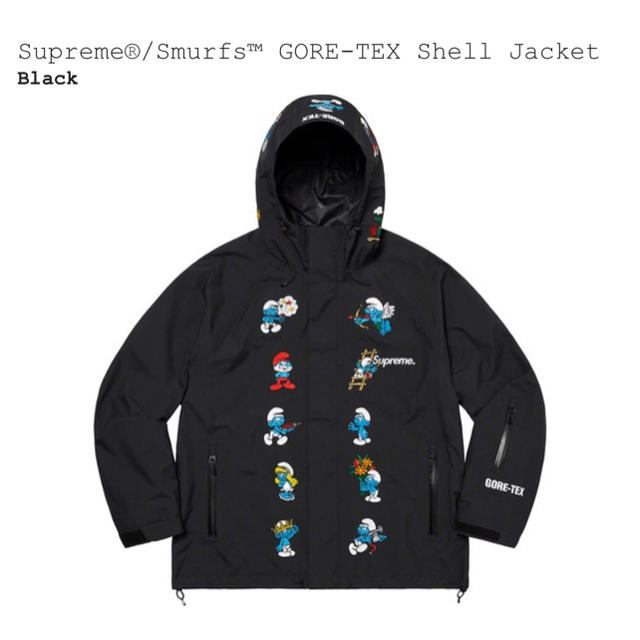 Supreme Smurfs GORE TEX Shell JacketBlackサイズ