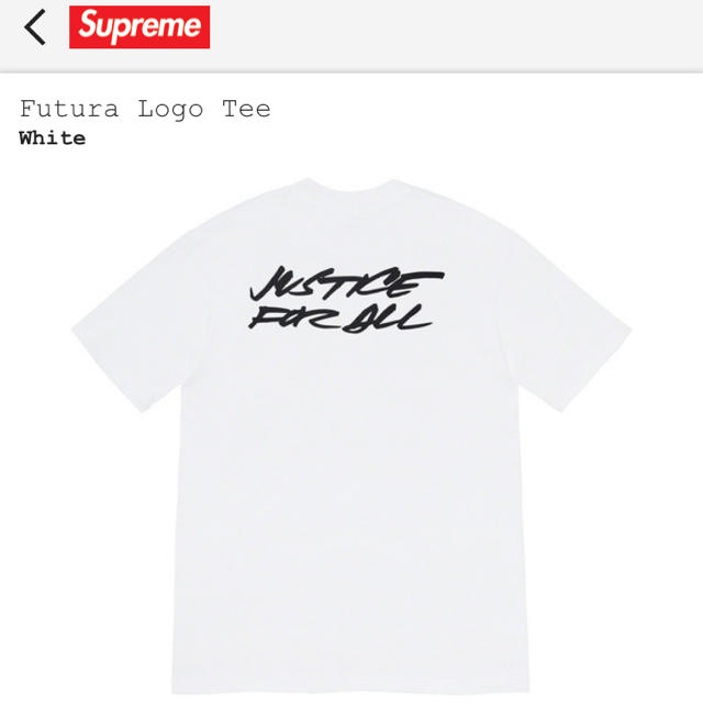 Supreme 20fw futura logo XLサイズ 白 tシャツ