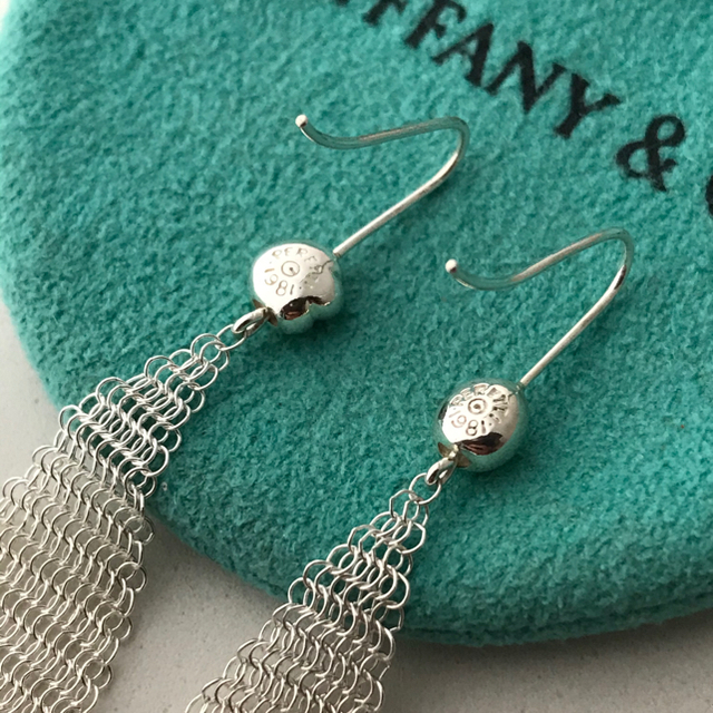 Tiffany メッシュ スカーフ ピアス