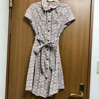 ヴィヴィアンウエストウッド(Vivienne Westwood)のVivienne westwood シャツ ワンピース バラ ガーデン サイズ2(ひざ丈ワンピース)