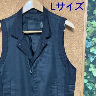 ジースター(G-STAR RAW)の[ジースターロウ] 重ね着風　黒ベスト(ベスト)