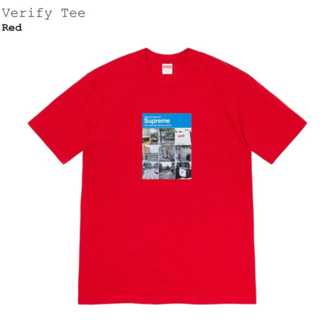 supreme Verify tee Mサイズ レッド