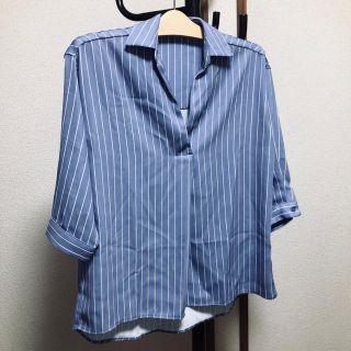 七分袖とろみスキッパーシャツ☆(シャツ/ブラウス(長袖/七分))