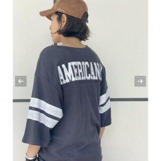 アパルトモンドゥーズィエムクラス(L'Appartement DEUXIEME CLASSE)のAP STUDIO AMERICANA ボーイフレンドフットボールTEE(Tシャツ(長袖/七分))